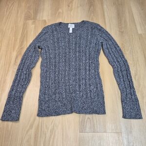 St. John's Bay Charcoal Cable Knit Sweater Size Medium